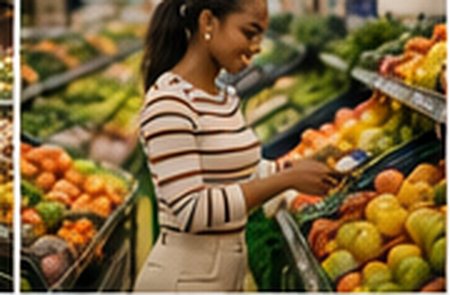 A shopper choosing fresh produce at a local grocer